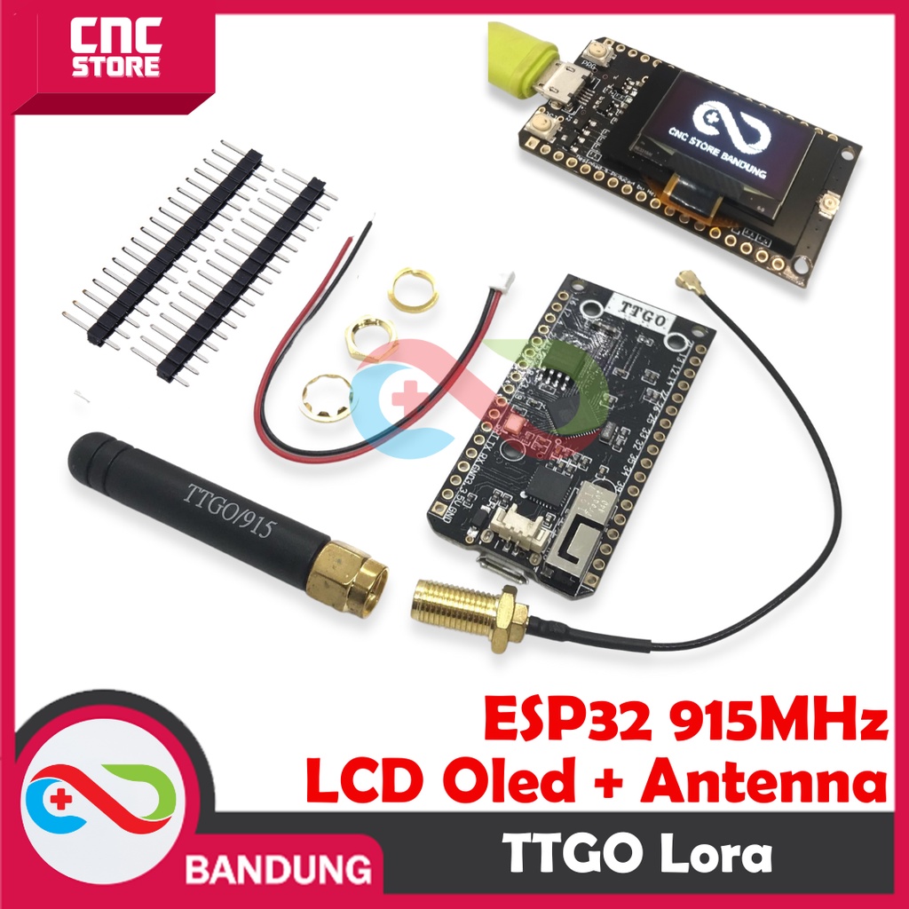 Jual TTGO LoRa ESP32 915MHz SX1276 LCD OLED Bluetooth WIFI Antenna ...