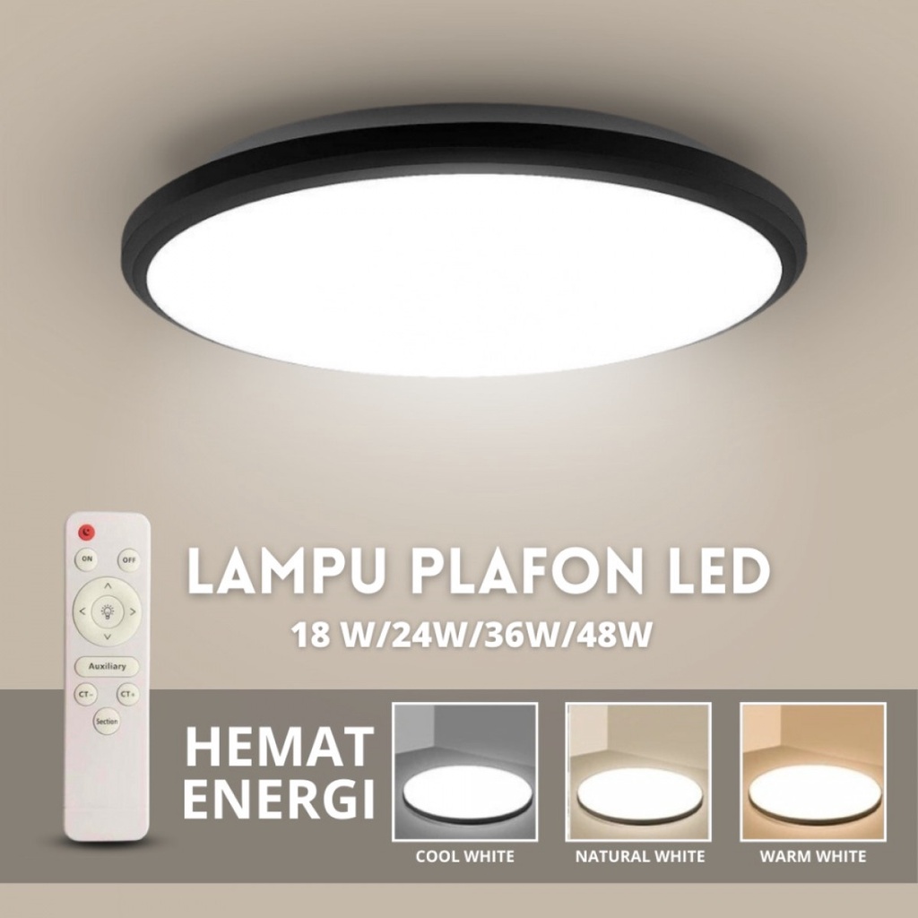 Jual Lampu Plafon Minimalis Led Stepless Dimming With Remote Control