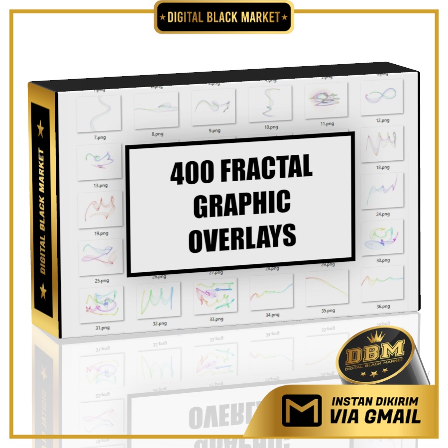 Jual ID1119 - 400 Fractal Graphic Overlays | Shopee Indonesia