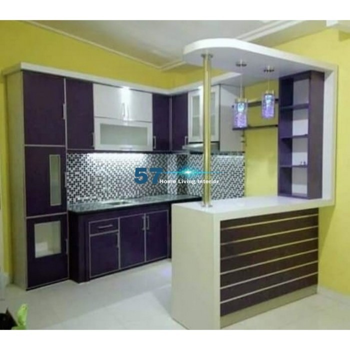 Jual Kitchen Set Dan Meja Bar Bahan Plywood Hpl Free Desain Dan Ukur