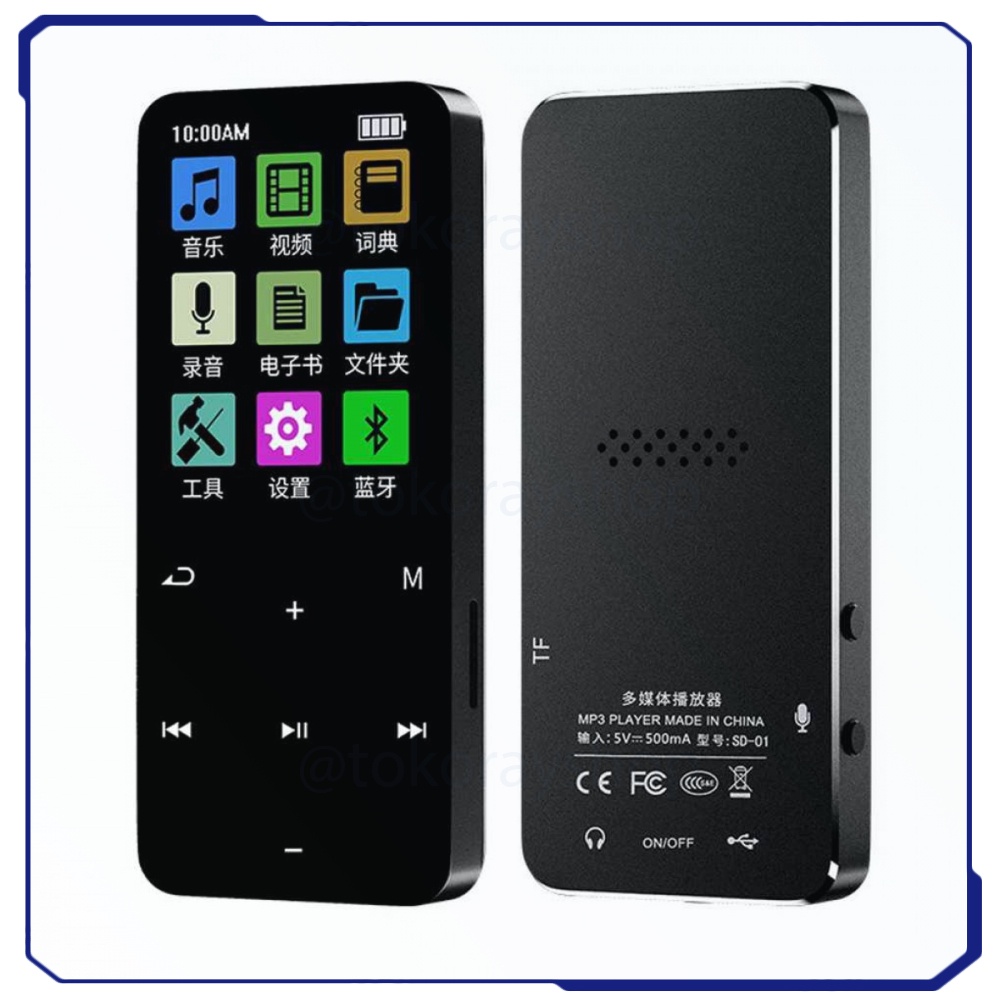 Jual MP3 Digital Audio Player MP4 1.77 Inch Bluetooth 4.2 500mAh SD