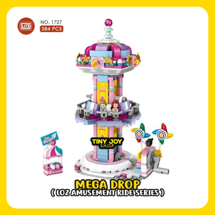 Jual LOZ Moc Mini ( MEGA DROP ) 1727 Amusement Ride Building Block ...