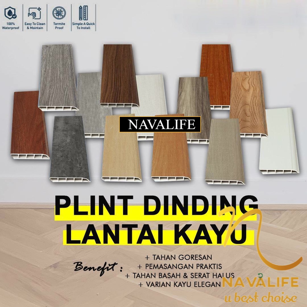 Jual PLINT LANTAI WPC 10CM / LIS LANTAI WPC // PANJANG 2,4M LEBAR 10C