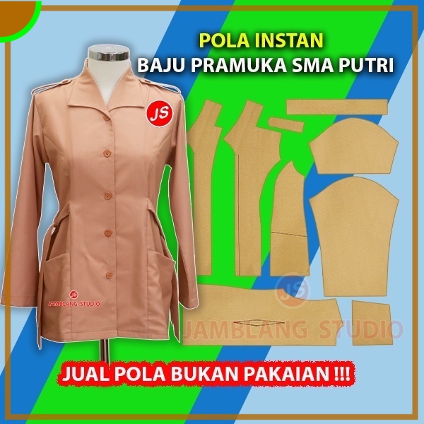 Jual Pola Instan Baju Pramuka Kerah Setali | Aneka Pola | Shopee Indonesia