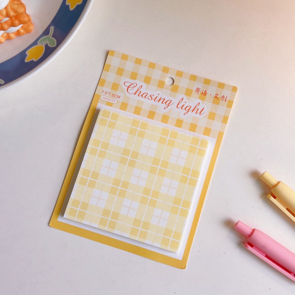 Jual [MILOLI] 50Lembar MEMO PAD GRID WARNA-WARNI Note Paper Notepad ...
