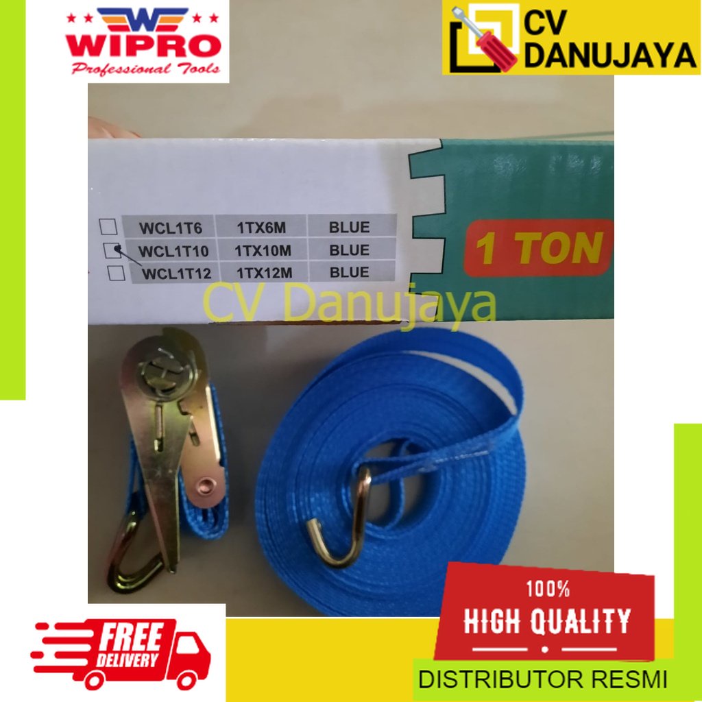 Jual WIPRO TREK BELT TALI PENGIKAT BARANG 1 X10 Meterx1TON RACHET