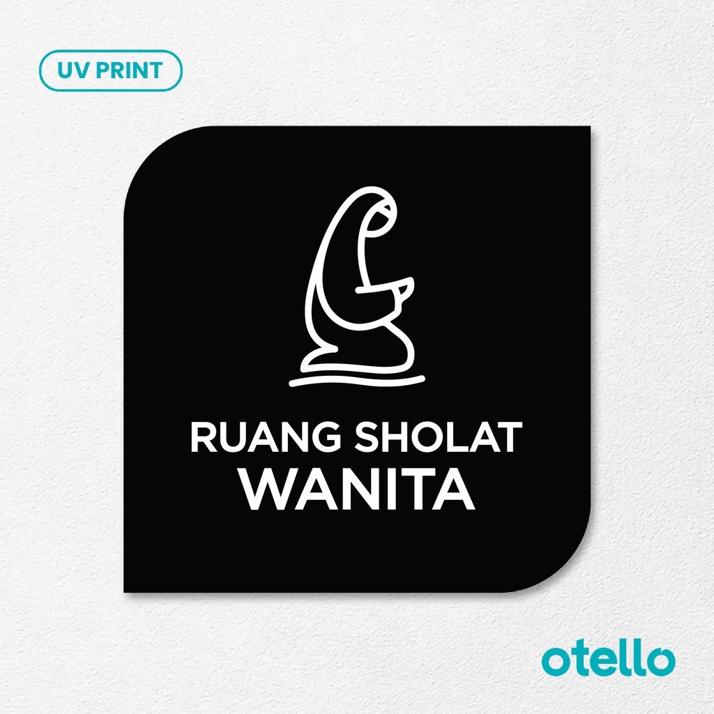 Jual Ruang Sholat Wanita Signage Board Akrilik Tempel Dinding Papan ...