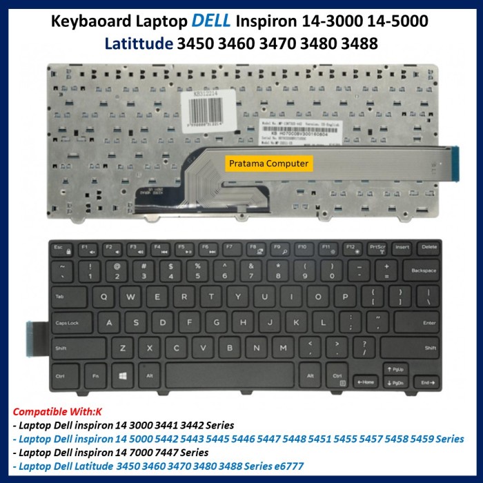 Jual Keyboard Laptop Dell Latitude 3450 3460 3470 3480 3488 Series ...