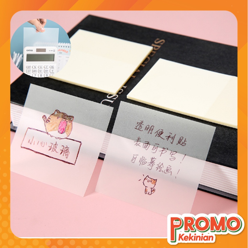 Jual PROMO KEKINIAN - S5881 Sticky Note Transparan Tahan Air Untuk ...