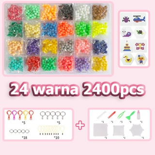 Jual 2400PCS/24 Warna Water Beads Mainan Edukasi Non -Toksik Aqua