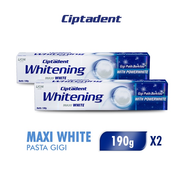 Jual Ciptadent Toothpaste Whitening Maxi White Sikat Gigi 2 x 190 gr ...