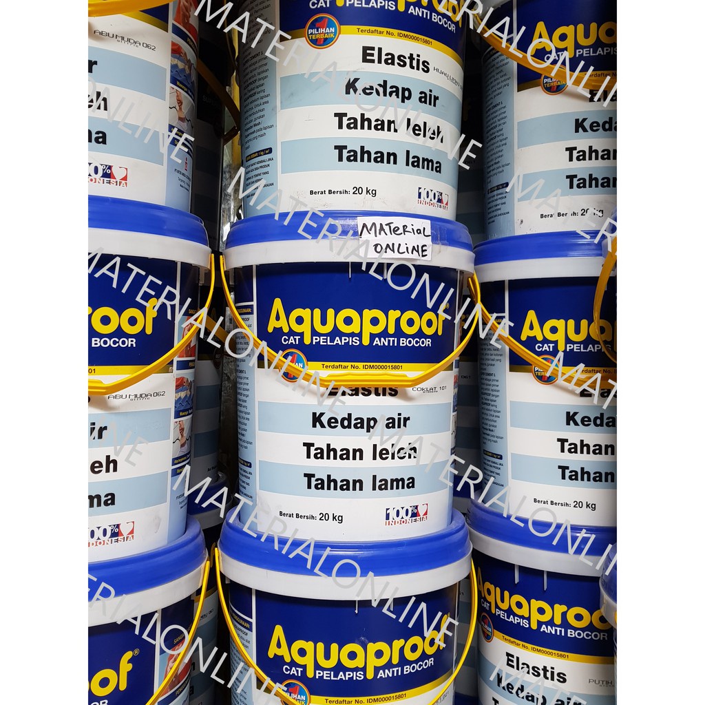 Jual Aquaproof Cat Pelapis Anti Bocor Waterproofing Pail Pel 20kg 20 Kg Kargo Extra Packing 5904