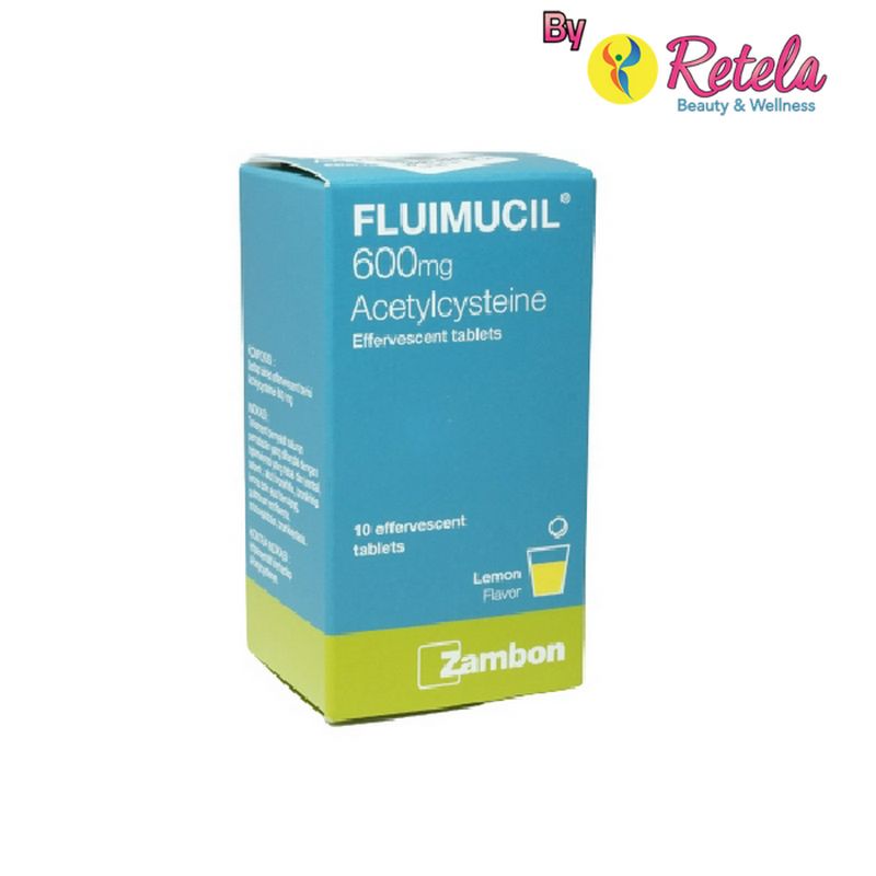 Fluimucil A 600mg Comprimés Effervescents, Saveur Citron - Pour Soulager La Toux Et Dégager Les Mucosités, Neuf