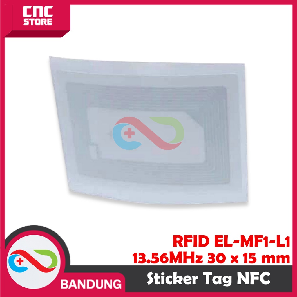 Jual RFID EL-MF1-L2 13.56 MHz 1K CR80 Label Sticker Tag NFC RC522 ...