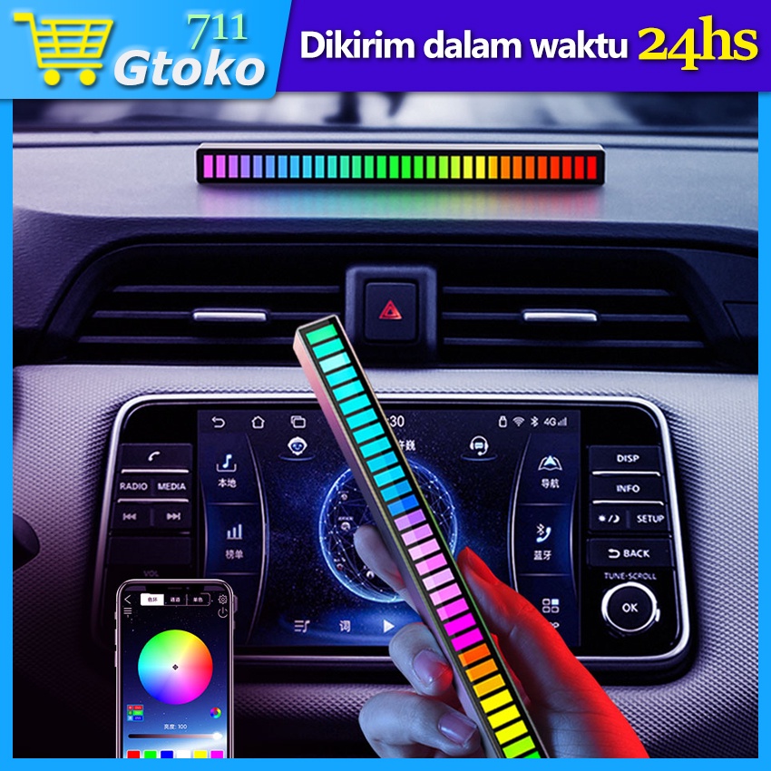 Jual Lampu Led Rgb Bar Strip Spectrum Audio Sound Control Gaming Lampu Neon Hias Musik