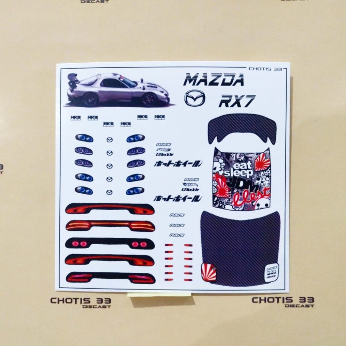 Jual TERBARU decal hotwheels Mazda rx7 | Shopee Indonesia