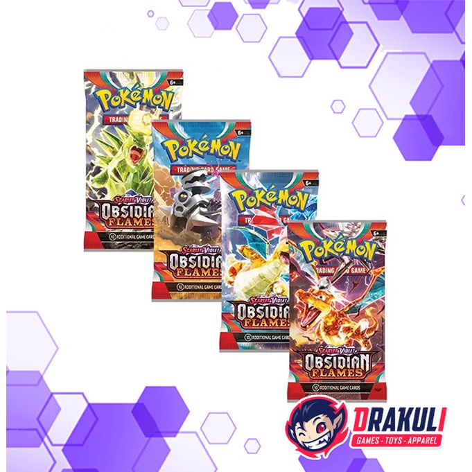 thumbnail image 2 of Pokemon TCG Scarlet Violet Ruler Of The Black Flame Booster Pack - Japanese, 5 Cards, Charizard 2 of 13