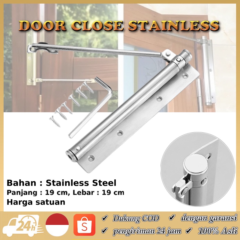 Jual Ready ya,cod Penutup Pintu Otomatis Besi Tahan Karat Stainless Steel Door Closer Simple