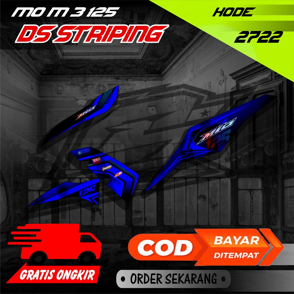 Jual OS- 2722 striping mio m3 lis variasi sticker simpel firal | Shopee ...