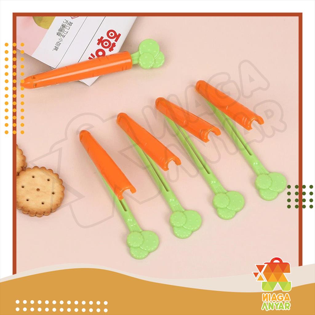Jual Na Klip Segel Plastik Bungkus Makanan Bentuk Wortel Satuan Food Sealing Clip Carrot 8552