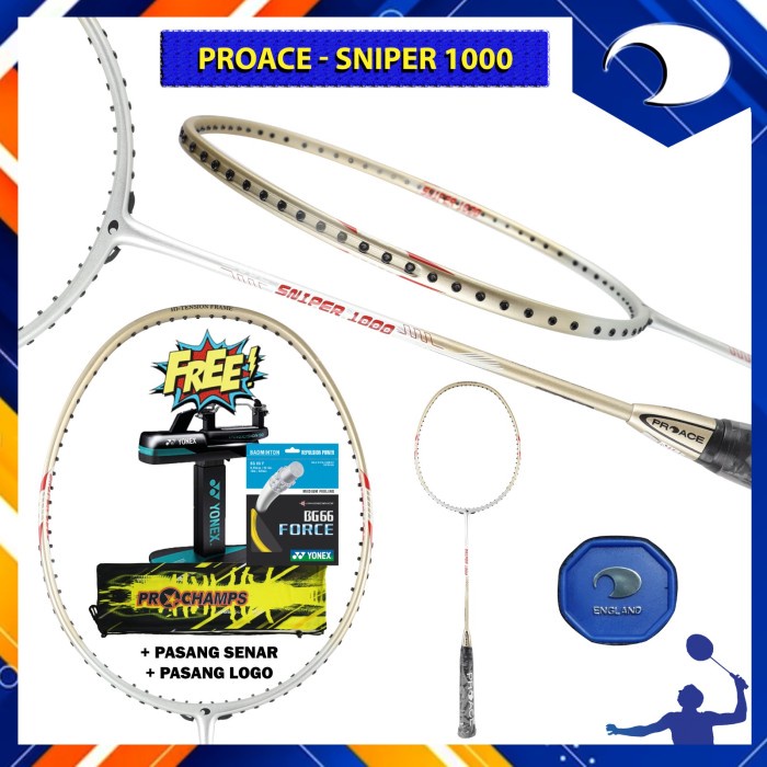 Jual Raket Badminton PROACE PRO ACE SNIPPER / SNIPER 1000 ORIGINAL ...