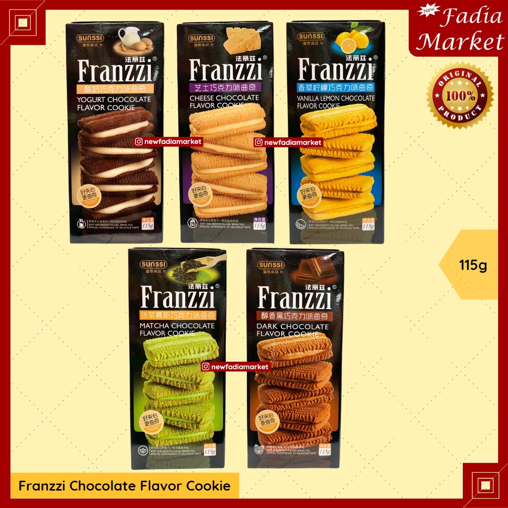 Jual Franzzi Chocolate Flavor Cookies Biscuit Snack Coklat Yoghurt ...
