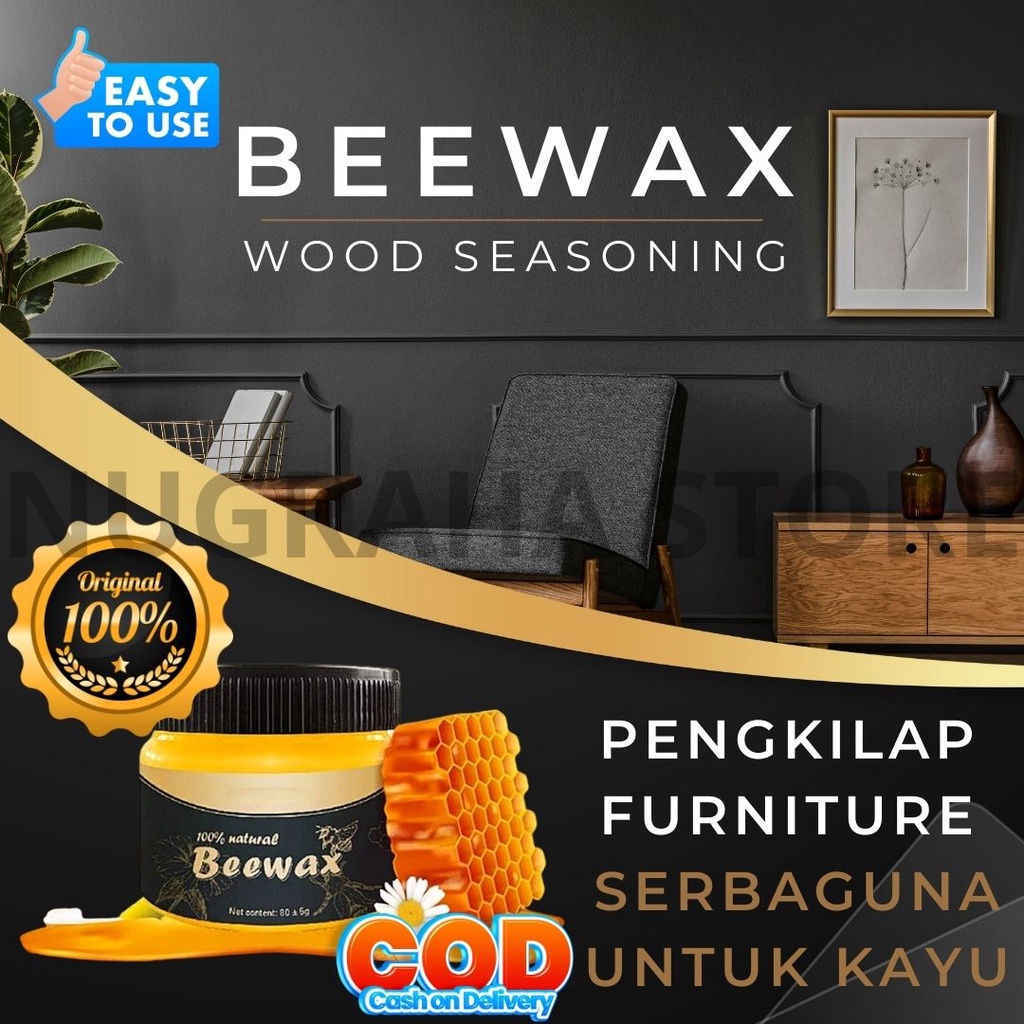 Jual Beewax Wood Seasoning Polish Pengkilap Lantai Kursi Meja Pintu