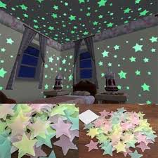 Jual Cod Mj Stiker Bintang Per Pcs Stiker Dinding Glow In The Dark Star Sticker Import