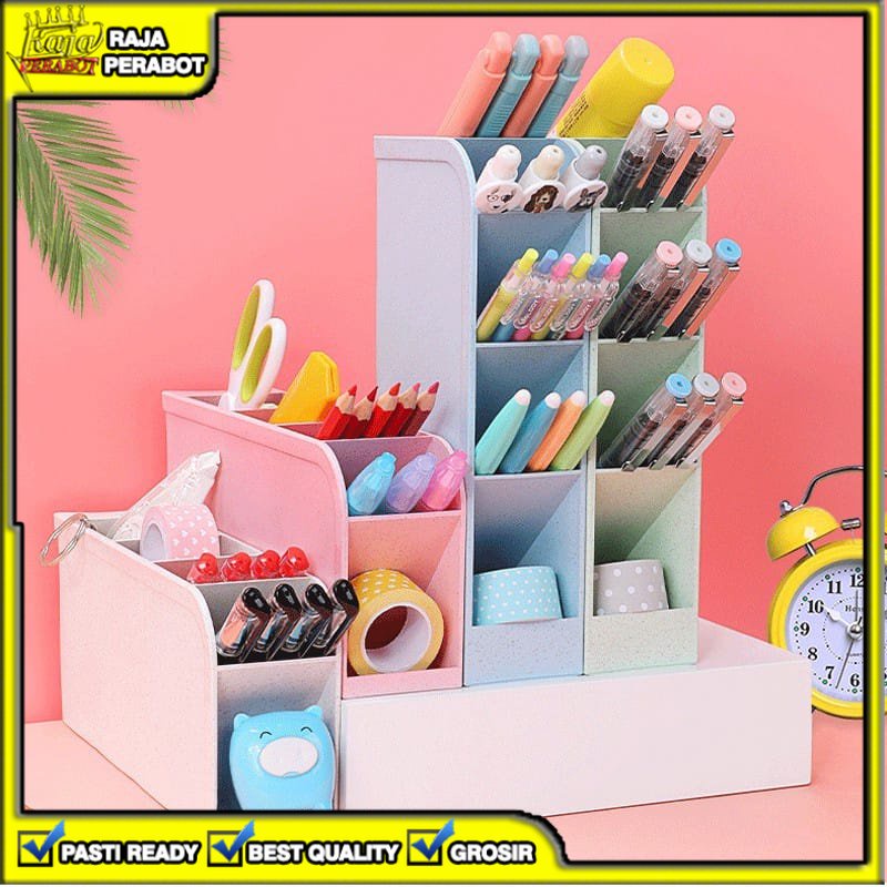 Jual [RPB] RAK PENSIL MINI 4 SEKAT RAK LACI PLASTIK 4 SLOT PULPEN ...
