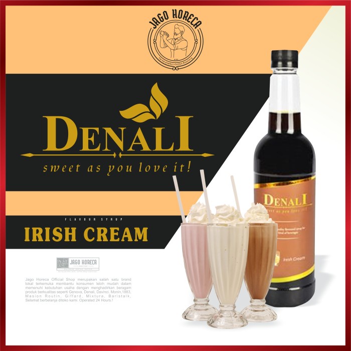 Jual Denali Syrup IrIsh Cream Flavour 750ml | Sirup Denali Rasa iris ...