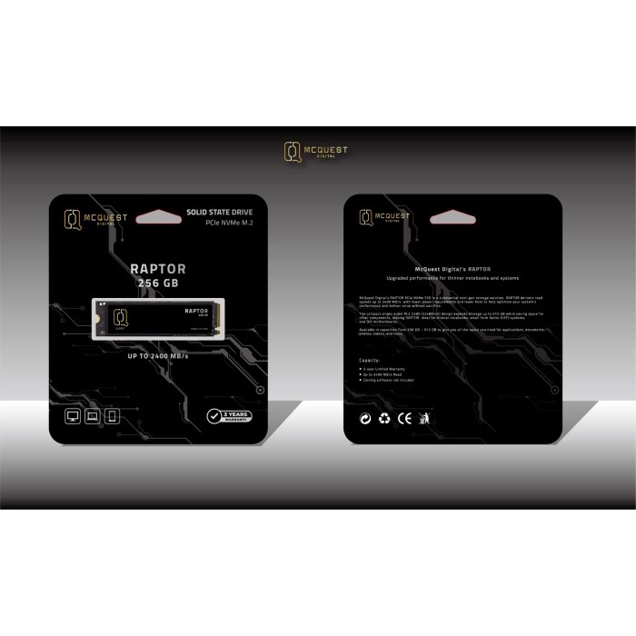 Jual SSD MCQuest Digital Raptor 256GB 512GB 1TB - SSD M.2 NVMe PCIe Gen ...