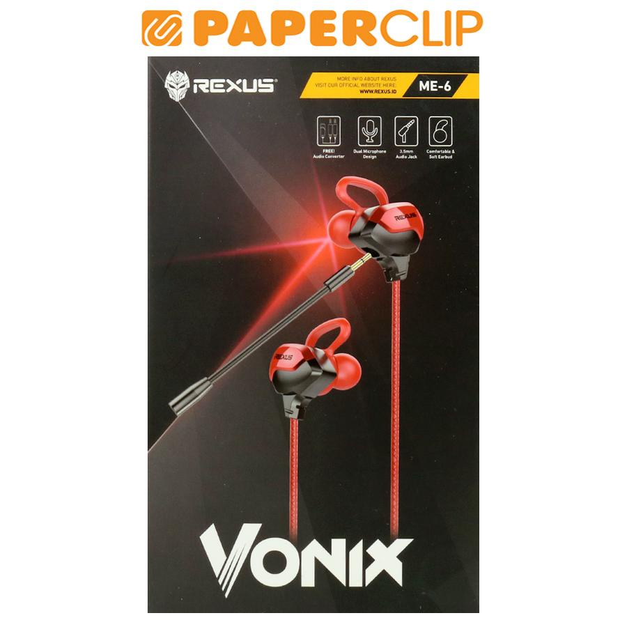 Jual EARPHONE REXUS VONIX ME 6 RED Shopee Indonesia