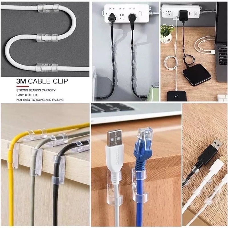 Jual (KIM) KABEL KLIP ORGANIZER WIRE CABLE CLIP CLAMP KLEM PENJEPIT ...