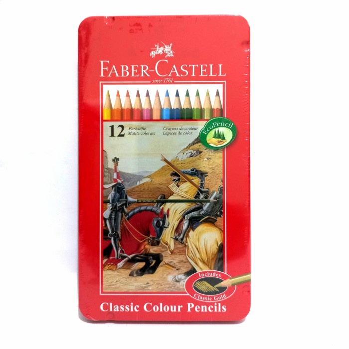 Jual Faber Castell Pensil Gambar Classic 12 Warna Panjang Kemasan