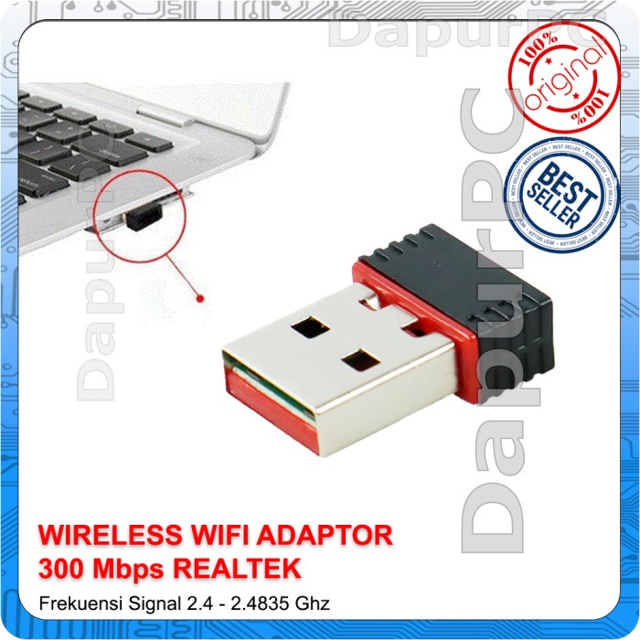 Jual KexTech USB Wireless WiFi Adapter 300Mbps Chip Realtek RTL8188 ...