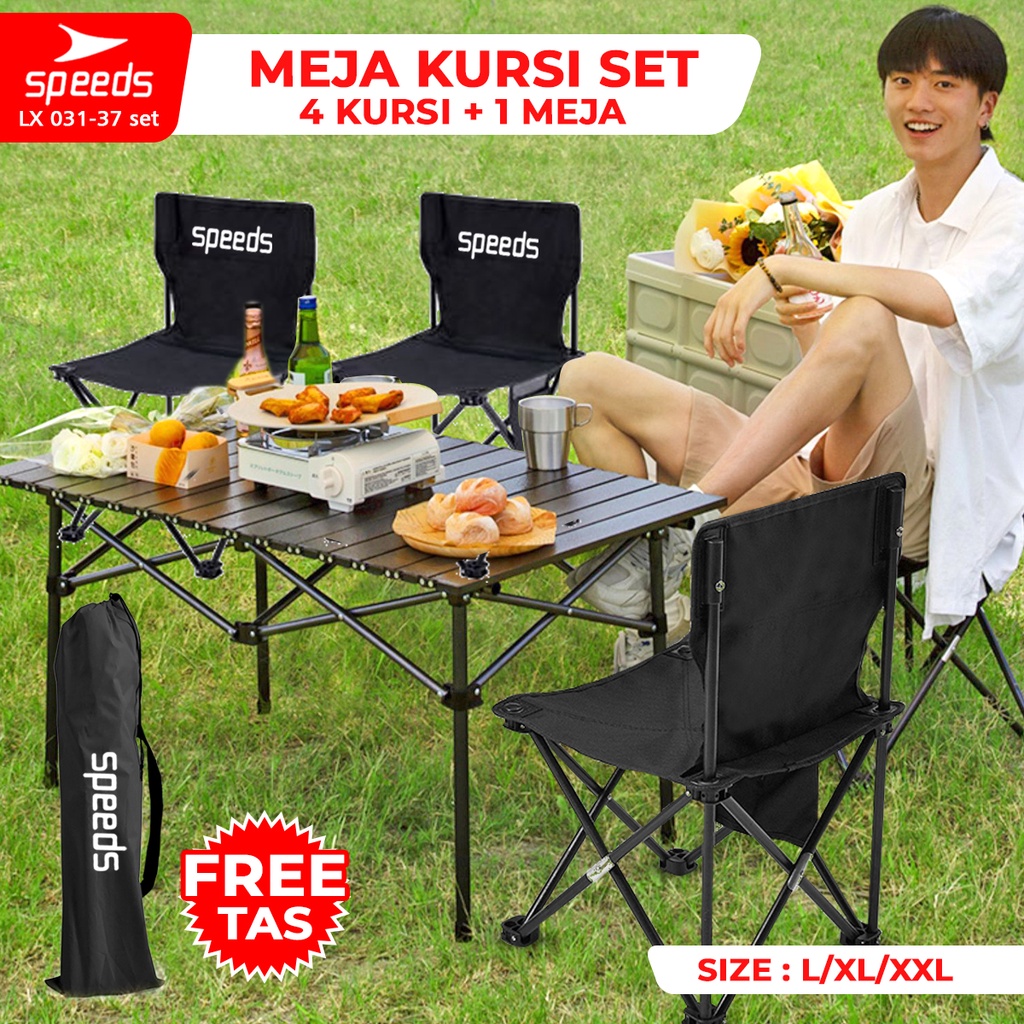 Jual Speeds Meja Lipat Kursi Lipat Set Folding Table Chair Meja Camping