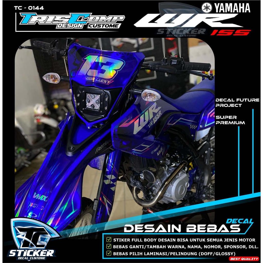 Jual Decal Kit WR 155r FullBody Bahan Hologram Pelangi Desain (Bebas ...