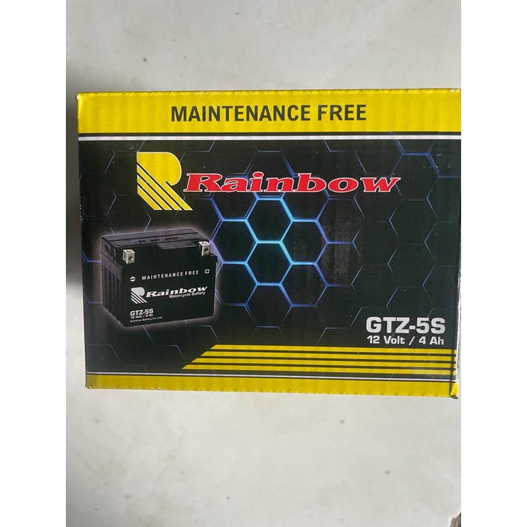 Jual AKI MOTOR KERING MOTOR GTZ5S MURAH MERK rainbow BEAT VIXION