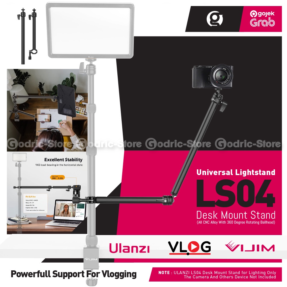 Jual ULANZI VIJIM LS04 Flexible 2-Stage Arm for Light LED / Mic ...