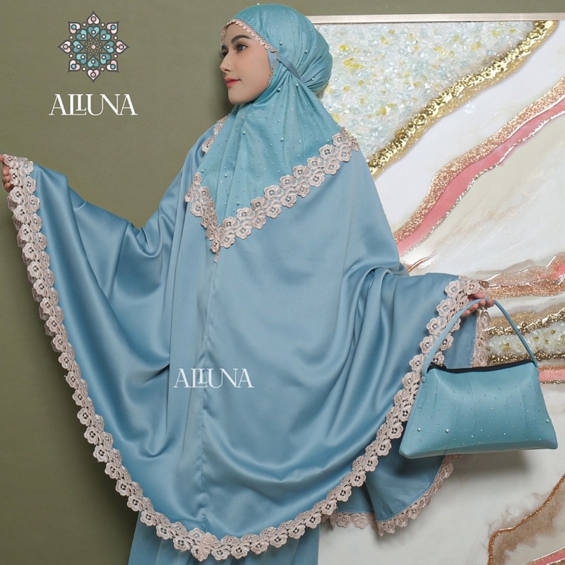 Jual Alluna Mukena Dewasa Silk Mewah Tile Pearl Angela Shopee Indonesia