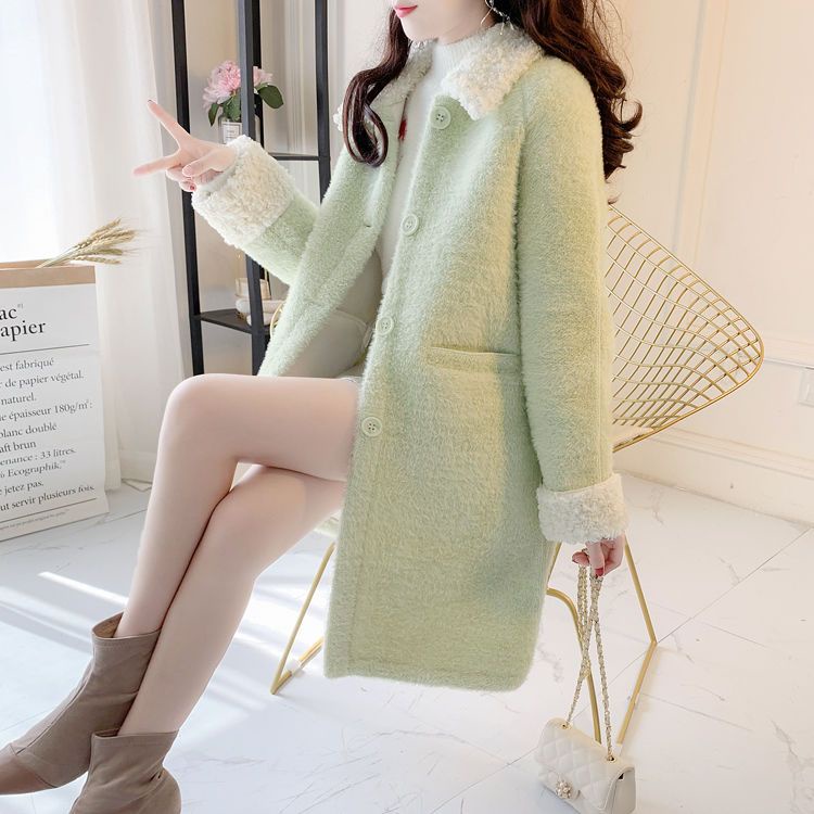 Casual Lapel Plush Thickened Coat