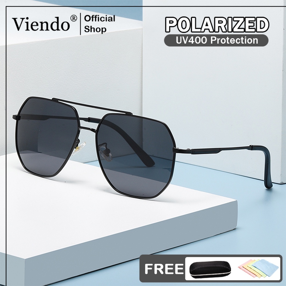 Jual Viendo Frame Kacamata Hitam Polarized Pria Cowok Wanita Fashion ...