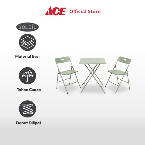 Jual Ace Soleil Lito Set Kursi Meja Teras Lipat Hijau Balcony Chair Desk Meja Kursi Balkon