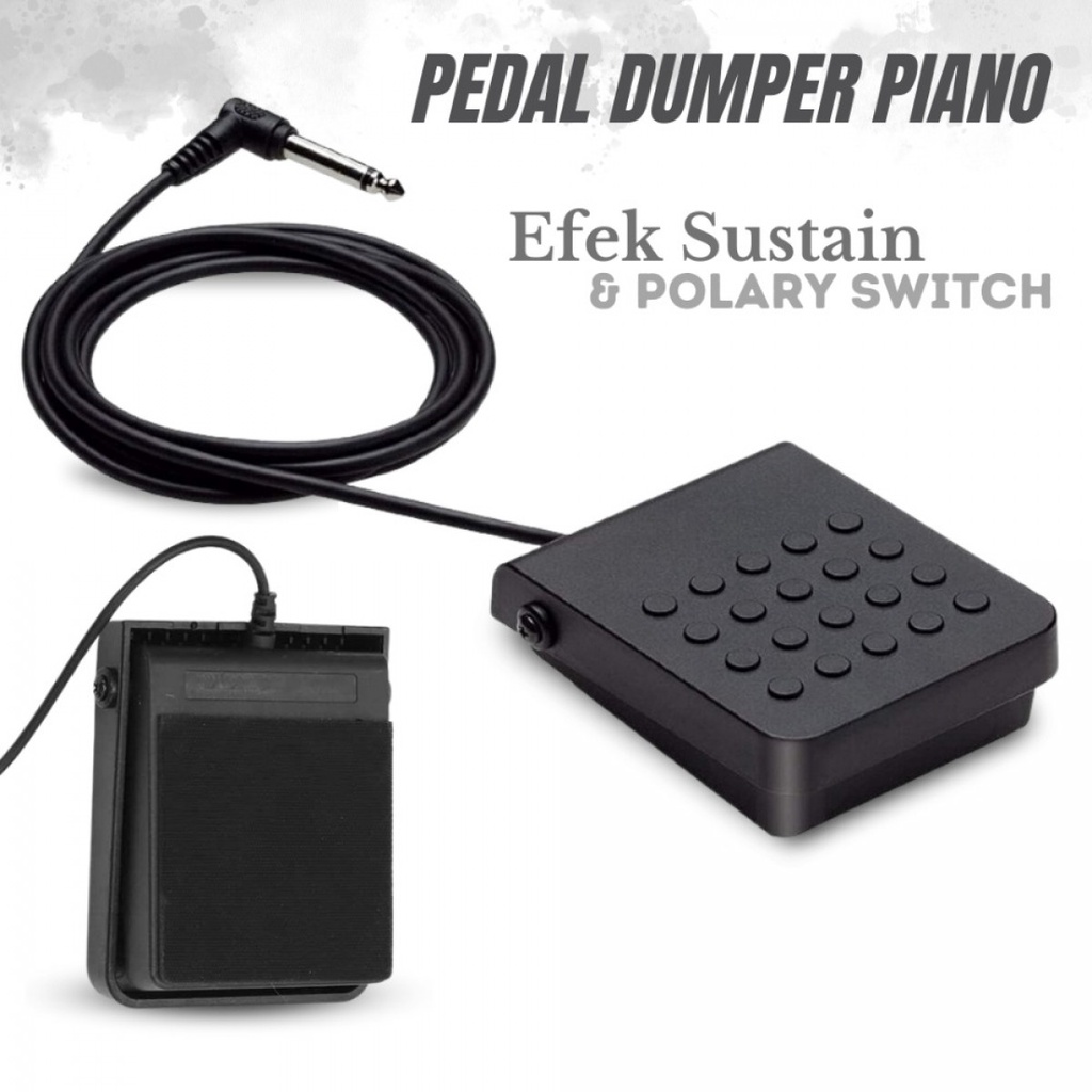 Jual Pedal Sustain Damper Efek Piano Keyboard Controller MIDI 3.5 mm ...