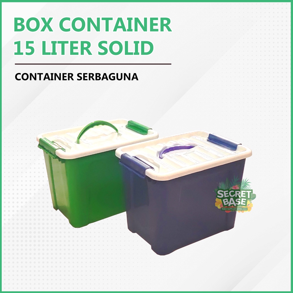 Jual BOX CONTAINER 15 LITER SOLID - Dengan Pegangan Handel / Box ...