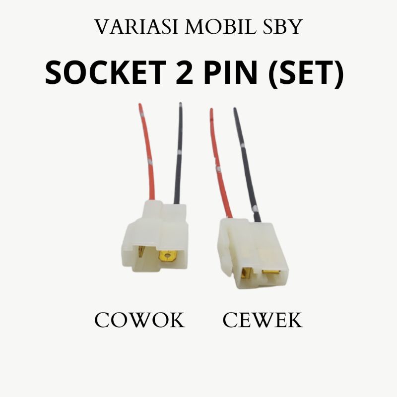 Jual SOKET KONEKTOR KABEL 2 PIN / SOCKET SAMBUNG MOBIL MOTOR KABEL ...