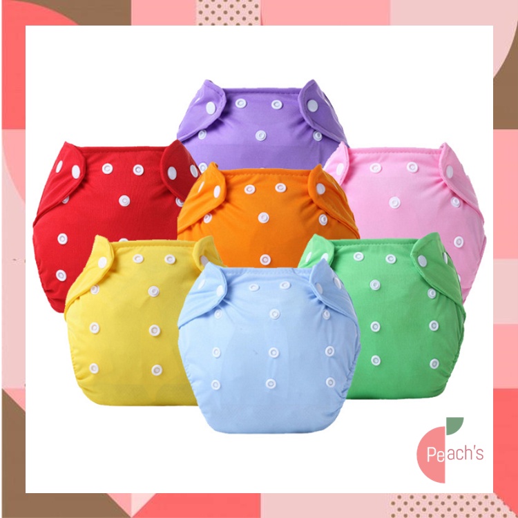 Jual PEACHs - P185 Popok Kain Berkancing / Cloth Diaper / Popok Bayi ...