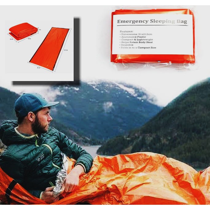 Jual Sleeping Bag Bivvy Selimut Darurat Emergency Blanket Thermal