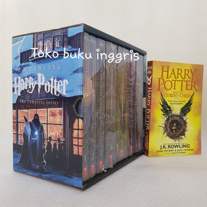 Jual Harry Potter box set aniversary edition 8 buku bahasa Inggris