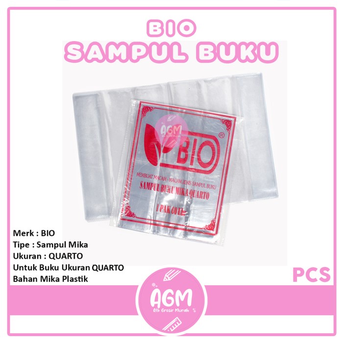 Jual Bio Sampul Buku Plastik Mika Uk Kwarto Pcs Shopee Indonesia